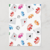 カジノ、ゲームアクセサリーパターン ポストカード (正面)