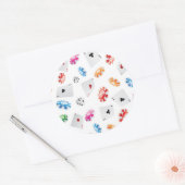 カジノ、ゲームアクセサリーパターン ラウンドシール (封筒)