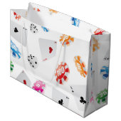 カジノ、ゲームアクセサリーパターン ラージペーパーバッグ (正面アングル)