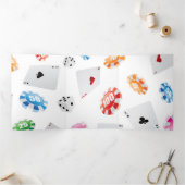 カジノ、ゲームアクセサリーパターン 三つ折りクリスマスカード (内部)