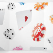 カジノ、ゲームアクセサリーパターン 三つ折りクリスマスカード (内部中)