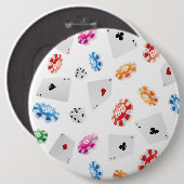 カジノ、ゲームアクセサリーパターン 缶バッジ (正面&裏面)