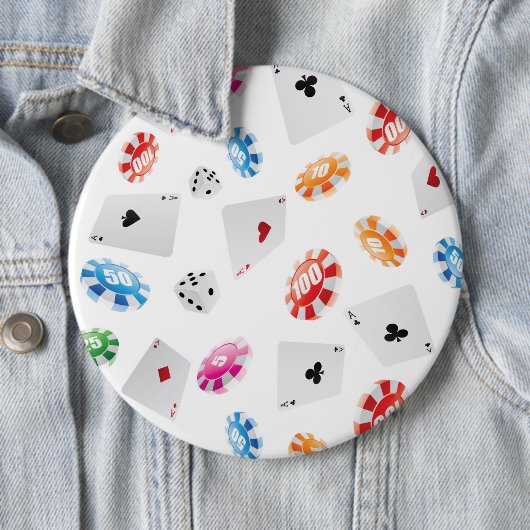 カジノ、ゲームアクセサリーパターン 缶バッジ (インサイチュ)