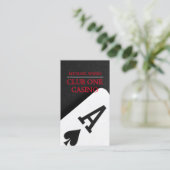 カジノ、トランプのポーカー、ディーラー、エンターテイメント、マジシャン 名刺 (スタンド正面)