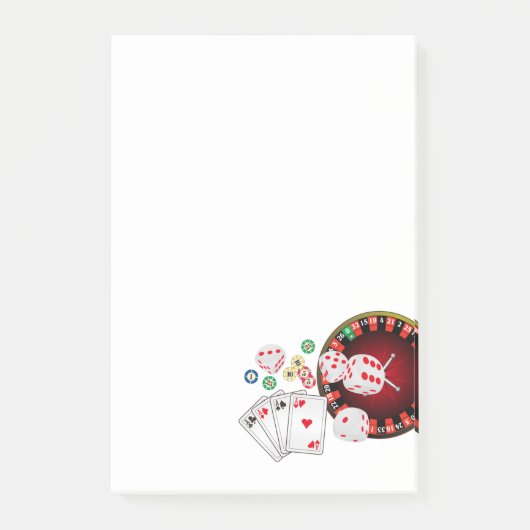 カジノ，トランプのポーカー，大人用品 ポストイット (正面)