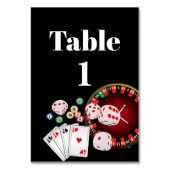 カジノ，トランプのポーカー，大人，ワイン，テーブルカード テーブルナンバー (正面)