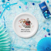 カジノ，ベガス，トランプのポーカー,賭博，アダルト紙プレート ペーパープレート (パーティー)