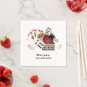 カジノ,ベガス,トランプのポーカー,賭博,大人のナプキン スタンダードカクテルナプキン (インサイチュ)