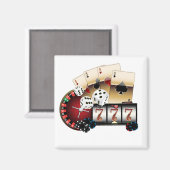 カジノ,ベガス,トランプのポーカー,賭博,大人 マグネット (正面/裏面)