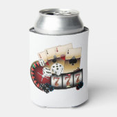 カジノ，ベガス，トランプのポーカー,賭博，大人 缶クーラー (缶正面)