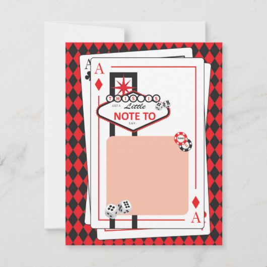 カジノ/ラスベガス夜-大人のパーティー-は感謝していしています サンキューカード (正面)