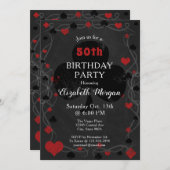 カジノ/ラスベガス50th誕生日パーティー 招待状 (正面/裏面)