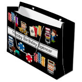 カジパーソナライズされたノ ラージペーパーバッグ (正面アングル)