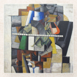 カジミルマレヴィッチ抽象芸術アート ガラスコースター