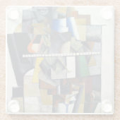 カジミルマレヴィッチ抽象芸術アート ガラスコースター (裏面)