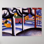 カジミール・マレビッチのアート – 冬の風景 ポスター (正面)