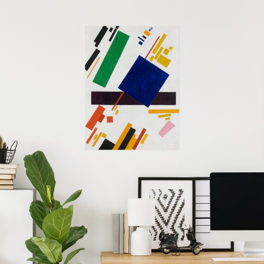 カジミール・マレビッチ至上主義の構成 ポスター (ホームオフィス)