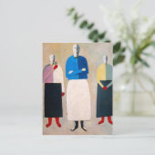 カジミール・マレビッチ – 3人の女の子 ポストカード (スタンド正面)