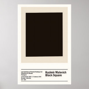 カジミール・マレーヴィチ展覧会 黒の正方形 1915 ポスター