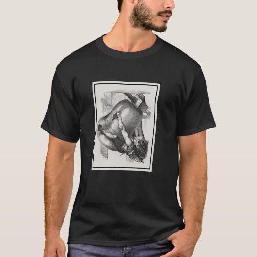 カジモド、カトリック教会の鐘を鳴らす (1844) Tシャツ (正面)