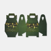 カジャ・デ・レガロ・ベルデ・コン・フロレス・ドラダス フェイバーボックス (折り畳みなし)