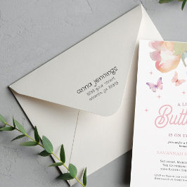 カジュアルおもしろい手書き差出人住所 セルフインキングスタンプ