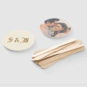 カジュアルお洒落オーバーレイ結婚写真 ハンドファン (組立なし)