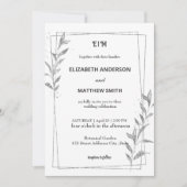 カジュアルお洒落オーバーレイ結婚写真 招待状 (正面)