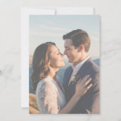 カジュアルお洒落オーバーレイ結婚写真 招待状 (裏面)