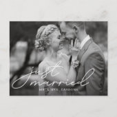 カジュアルたった今結婚しましたの駆け落ち写真 案内ポストカード (正面)