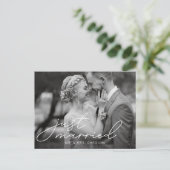 カジュアルたった今結婚しましたの駆け落ち写真 案内ポストカード (スタンド正面)