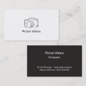 カジュアルなカメラの走り書きのフリーのカメラマン 名刺 (正面/裏面)