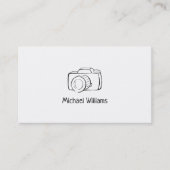 カジュアルなカメラの走り書きのフリーのカメラマン 名刺 (正面)