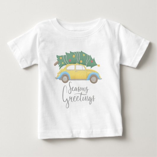 カジュアルなクリスマス ベビーTシャツ (正面)