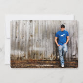 カジュアルなグランジ-卒業の発表 招待状 (裏面)