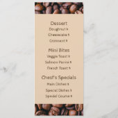 カジュアルなコーヒー豆をメニューに追加 カフェ メニュー (裏面)