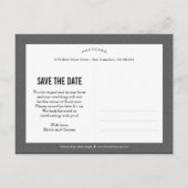 カジュアルなシック日付はがきを保存 案内ポストカード (裏面)