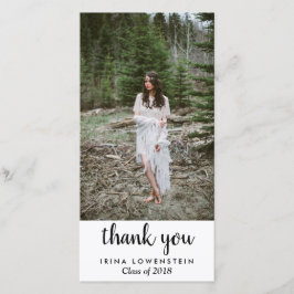 カジュアルなシンプルの卒業生は感謝していしています サンキューカード
