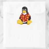 カジュアルなタキシード-大きい円形のステッカー ラウンドシール (バッグ)