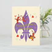 カジュアルなバレンタインデーの食事会招待状（カジュアルスタイル） 招待状 (スタンド正面)