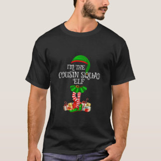 カジュアルなファミリー・ウィメン・ガールズ・ザ・カズン・スカッド・エルフ C Tシャツ