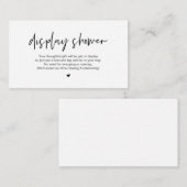 カジュアルな優雅さ、ディスプレイシャワー、ブラック、ウェディング エンクロージャーカード (正面/裏面)