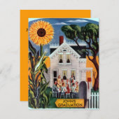 カジュアルな卒業のパーティの招待状の~ EZ2はカスタマイズ 招待状 (正面/裏面)