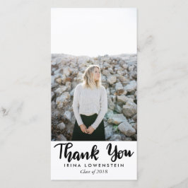 カジュアルな卒業生は感謝していしています サンキューカード