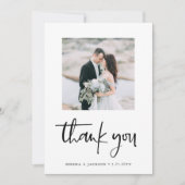 カジュアルな原稿|のミニマリスト2の写真の結婚式 サンキューカード (正面)