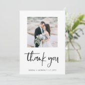 カジュアルな原稿|のミニマリスト2の写真の結婚式 サンキューカード (スタンド正面)