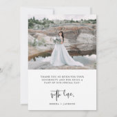 カジュアルな原稿|のミニマリスト2の写真の結婚式 サンキューカード (裏面)