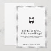 カジュアルな性別発表 招待状 (正面/裏面)