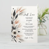 カジュアルな愛を祝おう ファンシーじゃない、ただ愛を込めて ウェディング 招待状 (スタンド正面)