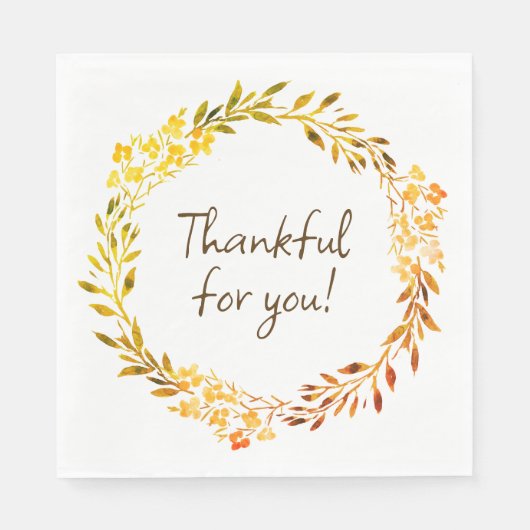 カジュアルな感謝祭/秋のナプキン - カスタム スタンダードランチョンナプキン (正面)